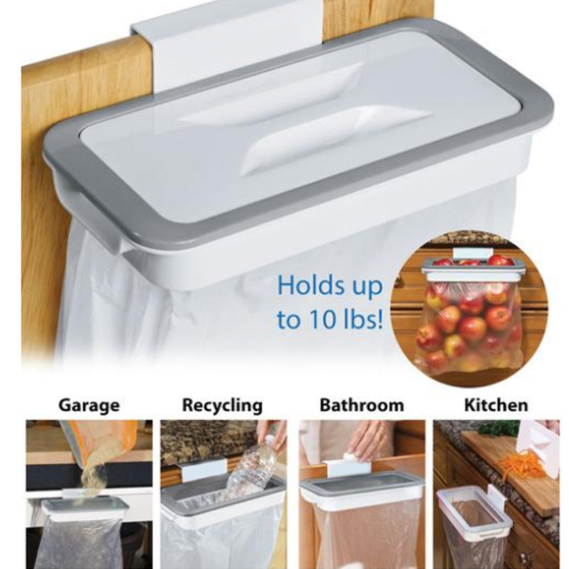 Kitchen Trash Bag Storage Rack Cupboard Kitchen Bathroom Hanging Holders Trash Toys Food Containers Kitchen Accessories Supplies