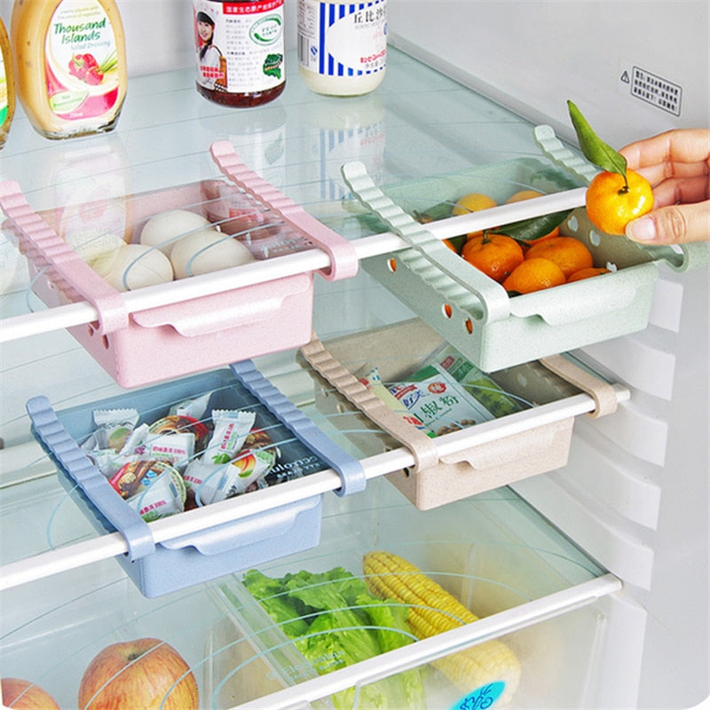 Refrigerator Storage Box Kitchen Accessories Space-saving Cans Finishing Four Case Organizer Creative  Twitch Type Glove Box New