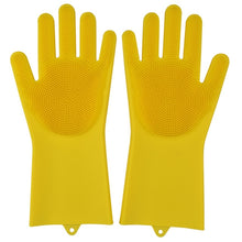 Load image into Gallery viewer, Kitchen Silicone Cleaning Gloves Magic Silicone Dish Washing Gloves Easy Household Silicone Scrubber Rubber Cleaning Gloves