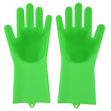 Load image into Gallery viewer, Kitchen Silicone Cleaning Gloves Magic Silicone Dish Washing Gloves Easy Household Silicone Scrubber Rubber Cleaning Gloves